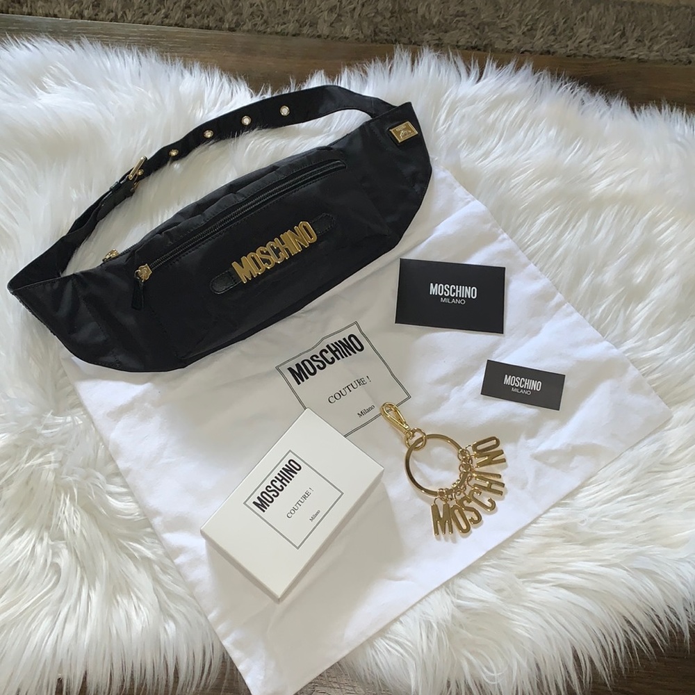Moschino Logo Lettering 90’s Nylon Fanny Pack